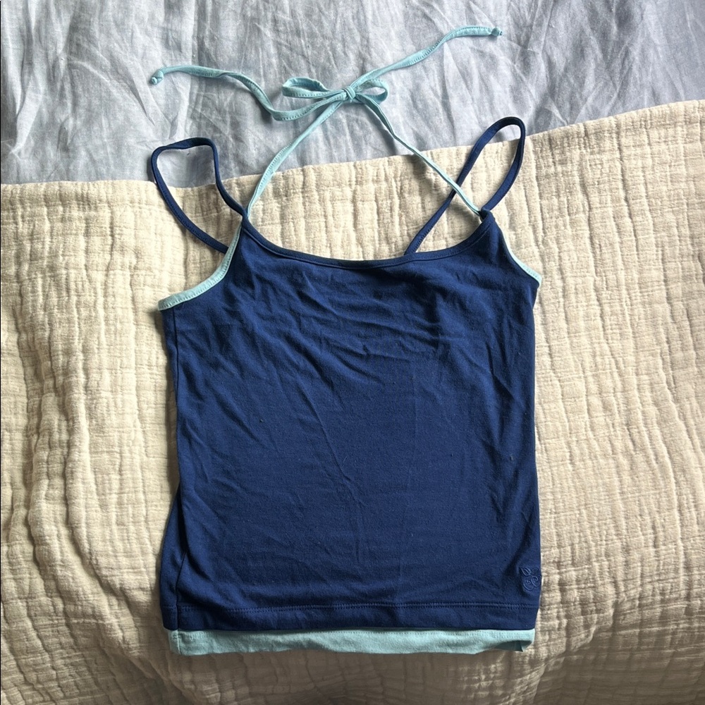 Blue and Light Blue Women's Top